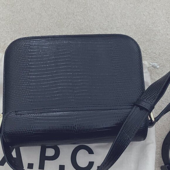 A.P.C. Black Crossbody Bag with Gold Accents - Picture 6 of 10
